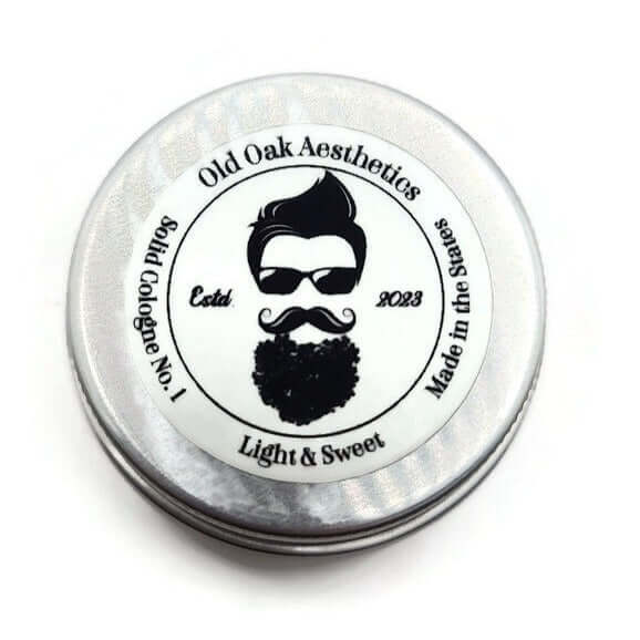 solid cologne, 1oz tin, light & sweet scent