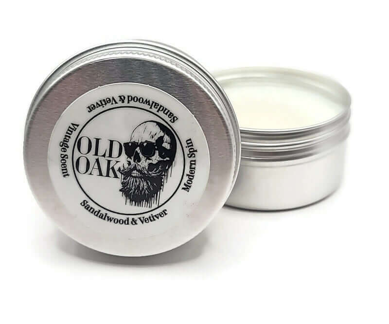 solid cologne vintage, 1oz tin, sandalwood & vetiver scent