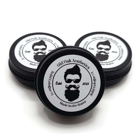 sample pack, 3 tin sample, 1/2oz tins, solid cologne samples